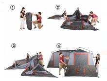Load image into Gallery viewer, 12 Person 3 Room l-Shaped Instant Cabin Tent