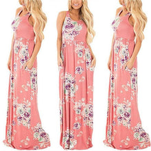 Load image into Gallery viewer, 2019 Summer Long Dress Floral Print