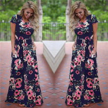 Load image into Gallery viewer, 2019 Summer Long Dress Floral Print