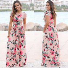 Load image into Gallery viewer, 2019 Summer Long Dress Floral Print