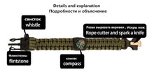 Load image into Gallery viewer, 5 in 1 Camping Fire Starter Paracord
