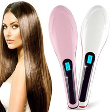 Load image into Gallery viewer, Ceramic Straightening and De-tangling Hair Brush
