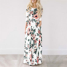 Load image into Gallery viewer, 2019 Summer Long Dress Floral Print
