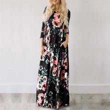 Load image into Gallery viewer, 2019 Summer Long Dress Floral Print
