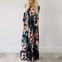 Load image into Gallery viewer, 2019 Summer Long Dress Floral Print
