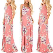 Load image into Gallery viewer, 2019 Summer Long Dress Floral Print
