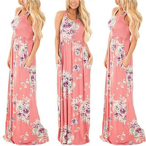 2019 Summer Long Dress Floral Print