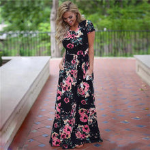 Load image into Gallery viewer, 2019 Summer Long Dress Floral Print
