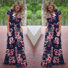 Load image into Gallery viewer, 2019 Summer Long Dress Floral Print
