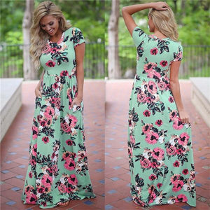 2019 Summer Long Dress Floral Print