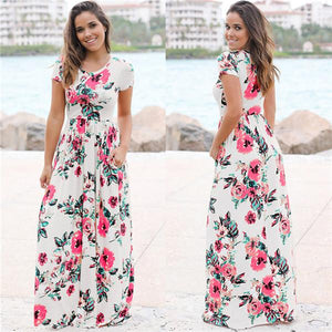 2019 Summer Long Dress Floral Print